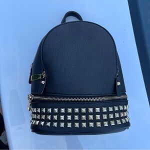 Mini Studded Backpack with Removable Strap.